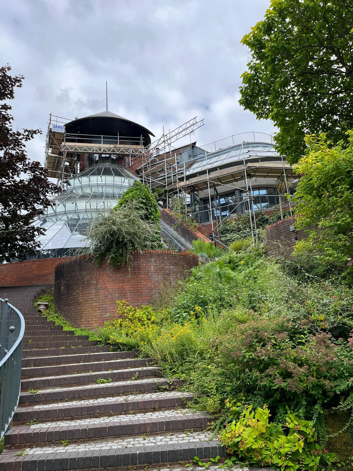 Emergency scaffolding erected by Jaku Scaffolding in London to provide safe roof access and structural support during urgent repair works.
